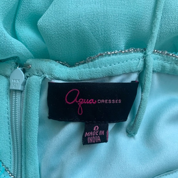 Blue Rhinestone Prom Dress - Picture 3 of 3